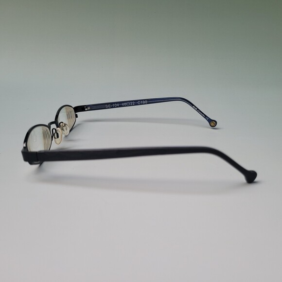 Spectacle Eyeworks SE-104 46-22 C190 Titanium Blue Eyewear frame N23 - Picture 8 of 11